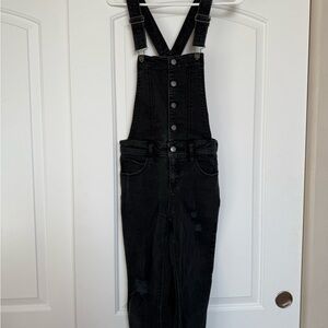 Black Denim Overalls